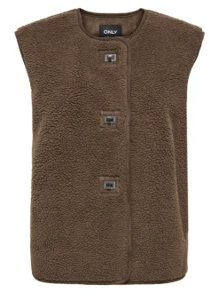 Wendy Teddy Vest, Chestnut, XL