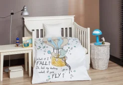 What If I Fall Babysengelinned, Hvid, 70x100 cm