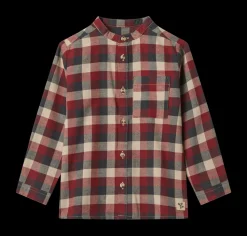 Willum Skjorte, Red Blue Check, 128 cm