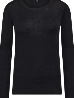 Wool Langærmet T-Shirt, Black, S