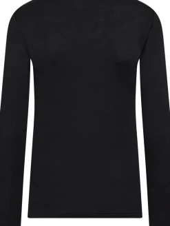 Wool Langærmet T-Shirt, Black, S