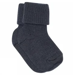Wool Rib Baby Strømper, Navy, 25-28