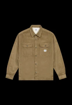 Workwear Relaxed Overshirt, Dark Khaki, S