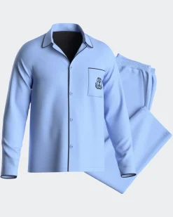 Woven Pyjamas, Blue, XL