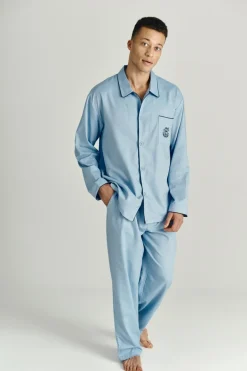 Woven Pyjamas, Blue, XL