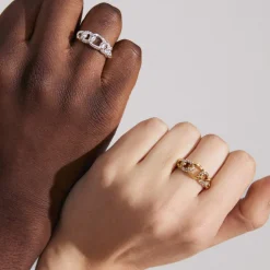 Wrenley Recycled Ring, Gold Plated