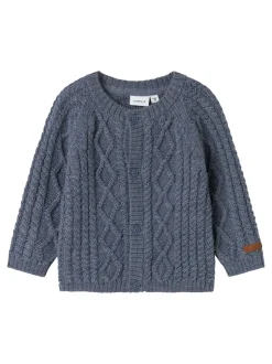 Wrilla Wool Knit Cardigan, Folkstone Gray, 56 cm
