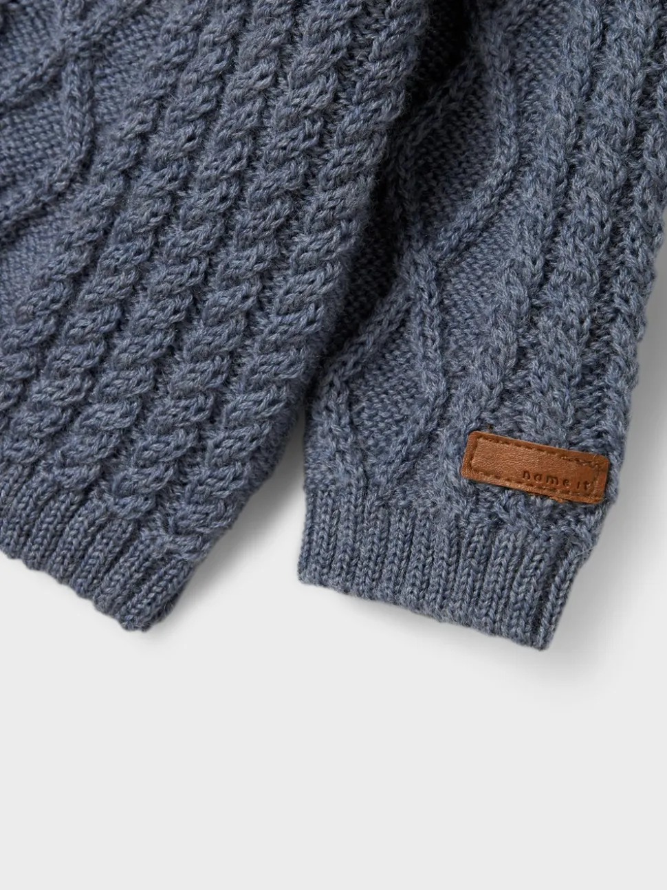 Wrilla Wool Knit Cardigan, Folkstone Gray, 56 cm