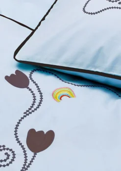 X KimPop Lollipop Sengetøj, Light Blue, 140x200 cm