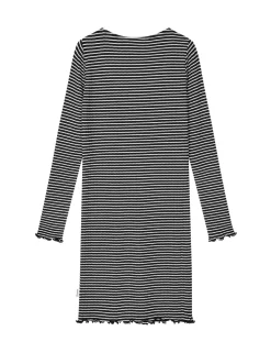 5x5 Stripe Tikina Kjole, Black/Vanilla Ice, 14 år