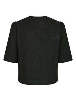 Xanthe Herringbone Blazer, Dark Grey, 40