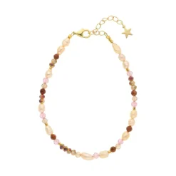 Xenia Armbånd, Gold Plated/Toffee Love, 16+3 cm