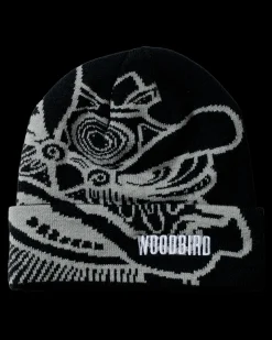 Yan Lion JQ Fold Beanie, Black Grey, One Size