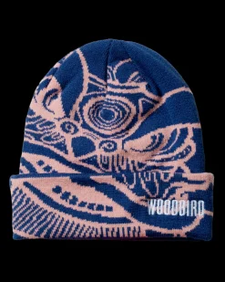 Yan Lion JQ Fold Beanie, Blue Pink, One Size