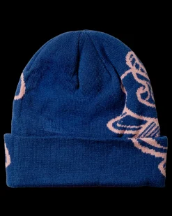 Yan Lion JQ Fold Beanie, Blue Pink, One Size