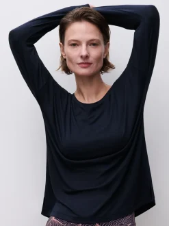 Yara Langærmet T-shirt, Baritone Blue, 42