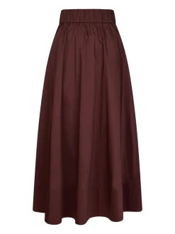 Yara Poplin Nederdel, Burgundy, 40