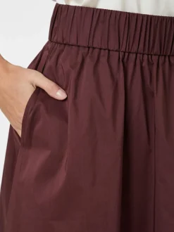 Yara Poplin Nederdel, Burgundy, 40