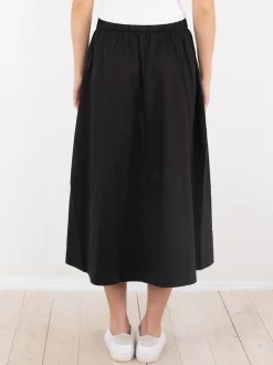 Yara Poplin Nederdel, Sort, 40