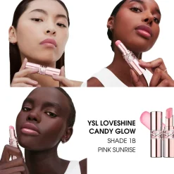 YSL Loveshine Candy Glow Tinted Lip Balm, 1B Pink Sunrise
