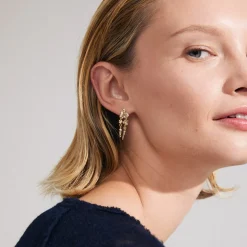 Zhuri Recycled Øreringe, Gold Plated